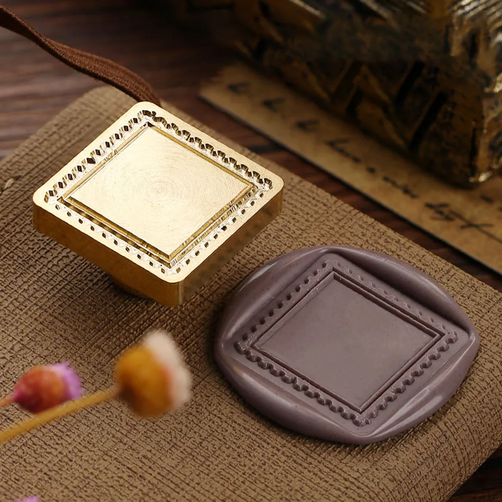 Paint Stamp Wax Seal Copper Head Copper DIY For Envelope Invitation Decor Irregular Copper Light Yellow Picture Frame 1