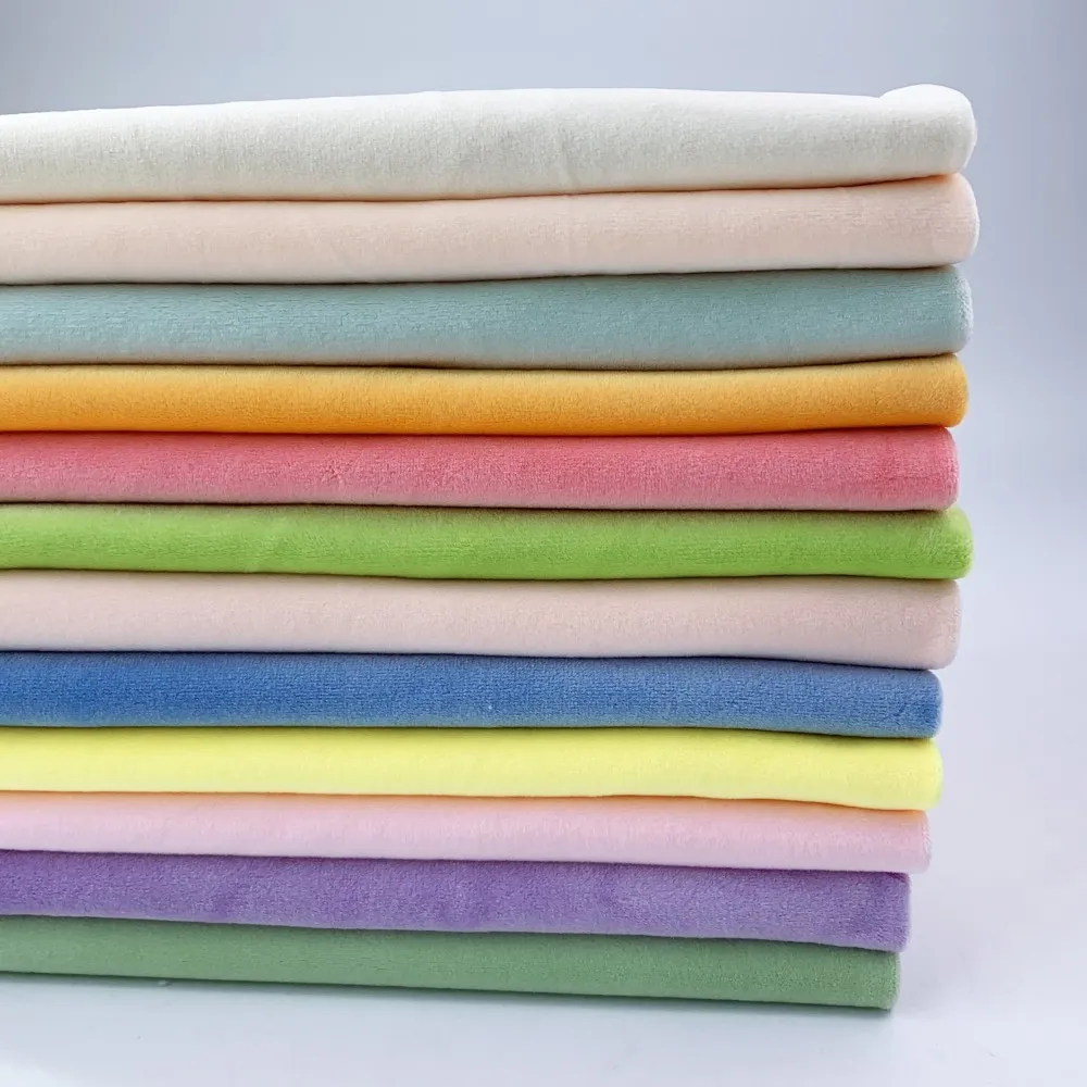 Stretch Plush Fabric, 40 Colors for DIY Sewing