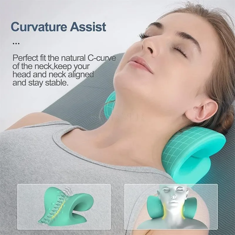 Thermoplastic Elastomer Pu Cervical Massage Pillow Cervical Protection Correction Traction Physiotherapy Massage Point Pillows