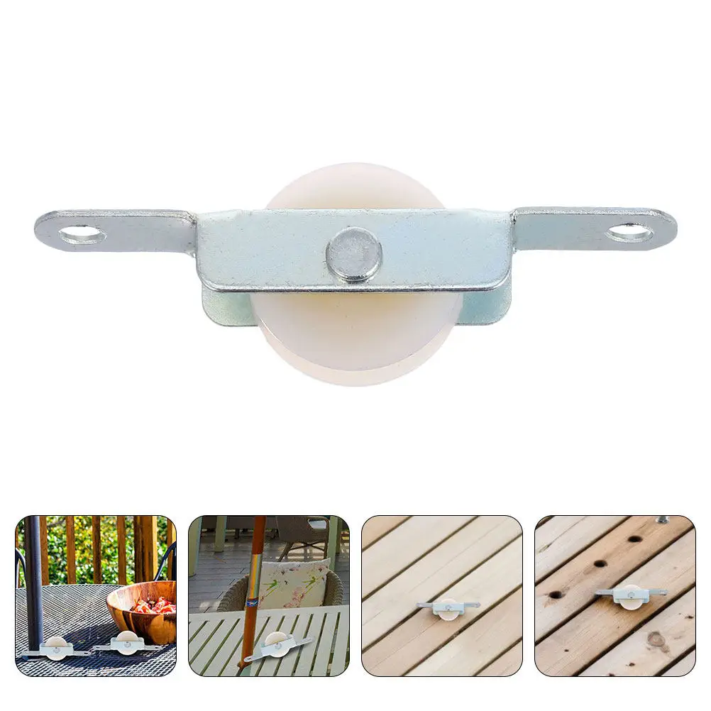 8Pcs Patio Umbrella Replacement Parts Sliding Support Brackets Rope Pulleys Outdoor Garden Deck Sunshade Accessories