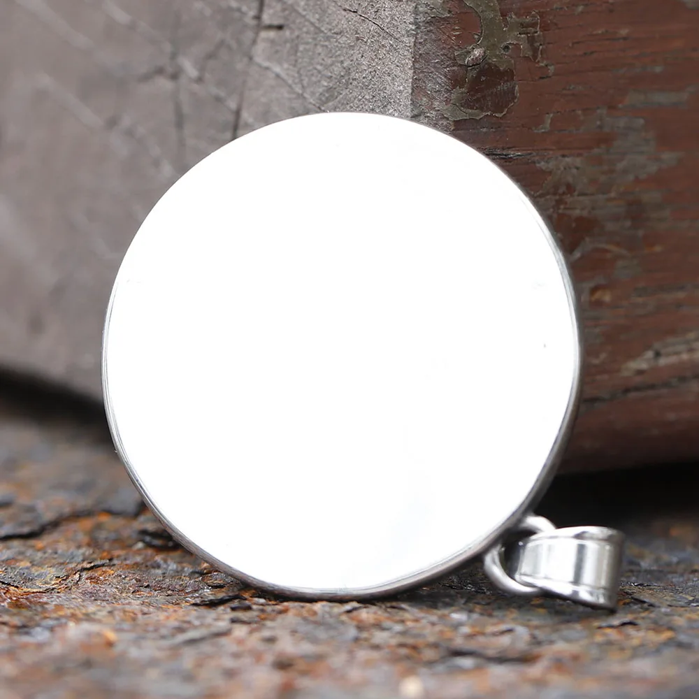 2025 نمط جديد الفولاذ المقاوم للصدأ فايكنغ مزدوجة الذئب قلادة فايكنغ الرونية تميمة هيلم العراف مجوهرات للرجال بالجملة #4