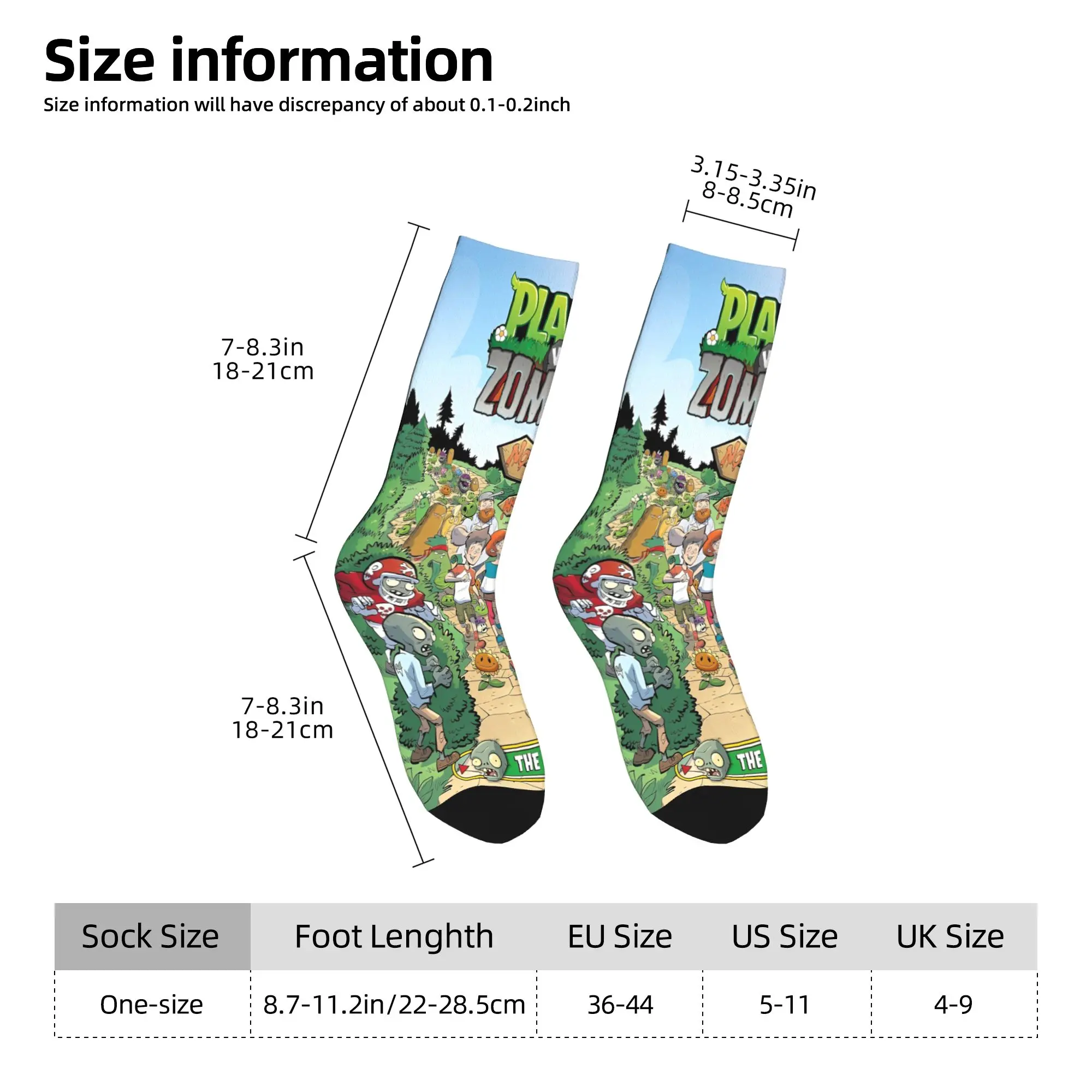 لعبة P-Plants-vs-Zombie جوارب الكبار الرجال الجوارب متوسطة لينة جوارب بأشكال مضحكة الشتاء تشغيل الرياضة المضادة للانزلاق الجرافيك الجوارب #5