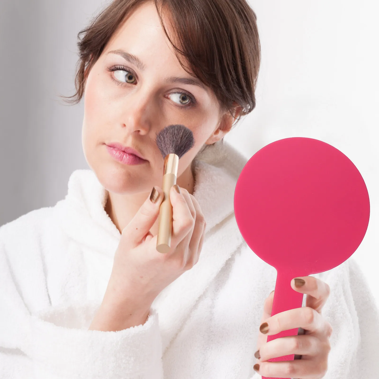 8Pcs Compact Handheld Makeup Mirror Portable Travel Mirror with Surface Ideal for Lipstick Check and on-The-Go