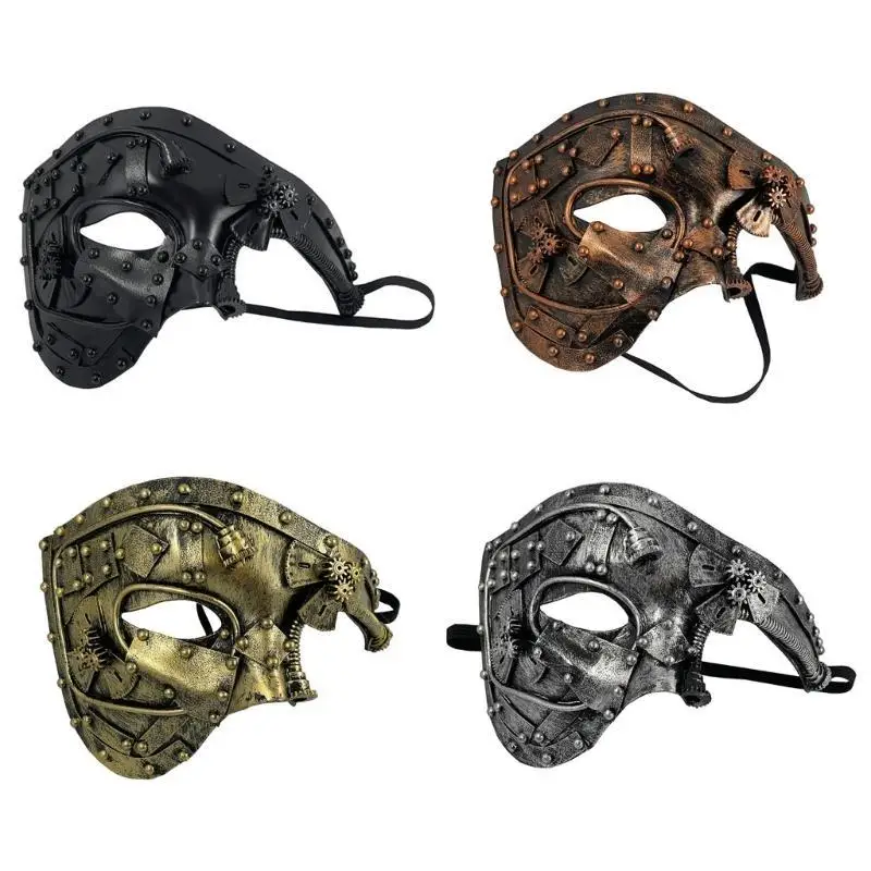 652F Steampunk Cyborgs Venetiaans Masker Halloween Cosplay Kostuum Partij Masker Vrouwen Mannen