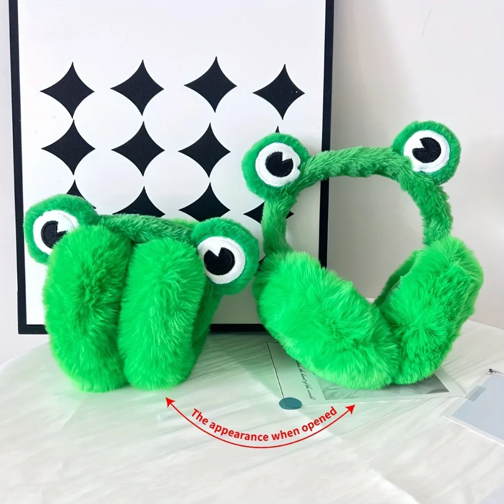 

Наушники с милыми животными и лягушками для девочек и женщин, зимние теплые чехлы для ушей, складная меховая повязка на голову, грелки для ушей, нечеткие грелки для ушей для девочек и женщин