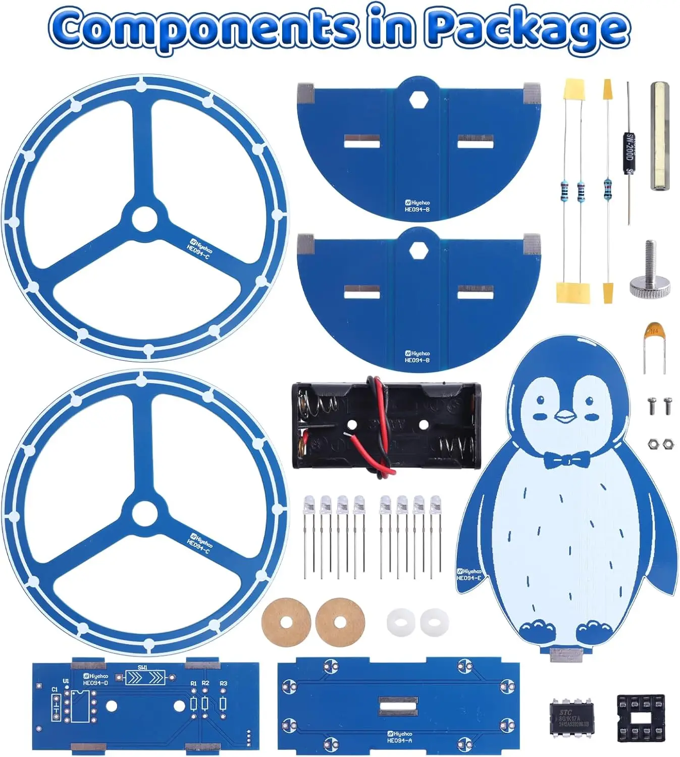 

DIY Penguin Soldering Kit with RGB Lights Motion Sensor Switch Fun STEM Electronics Project for Teens Adults Educational Gift
