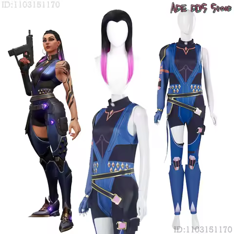 Reyna Valorant Cosplay Jumpsuit Wig Fantasy Game Anime Cosplay Suits Costume Adult Women Roleplay Fantasia Outfits Female