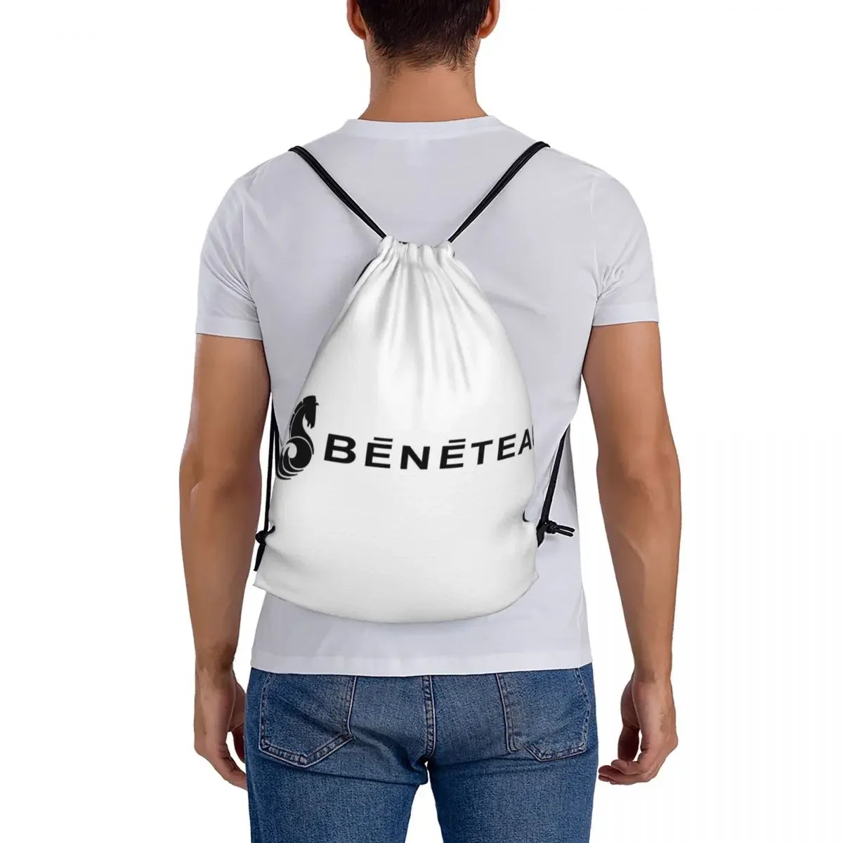 Beneteau Yachts Boats Logo Backpacks Portable Drawstring Bags Drawstring Bundle Pocket Sundries Bag BookBag For Travel Students