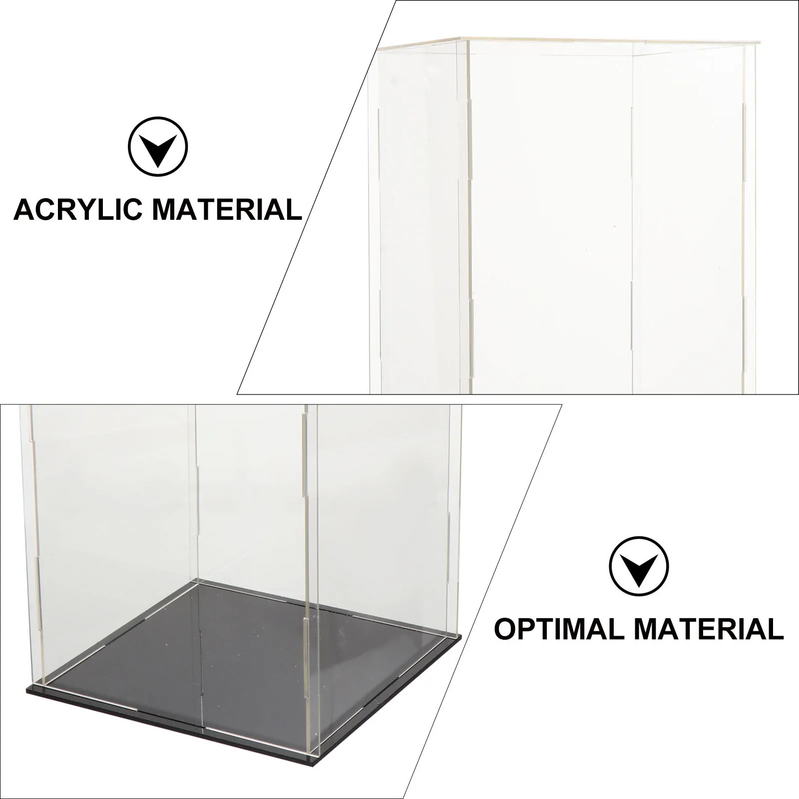 

1pc Acrylic Display Box Transparent Storage Container Durable Clear Case For Collectibles Gifts Square Display