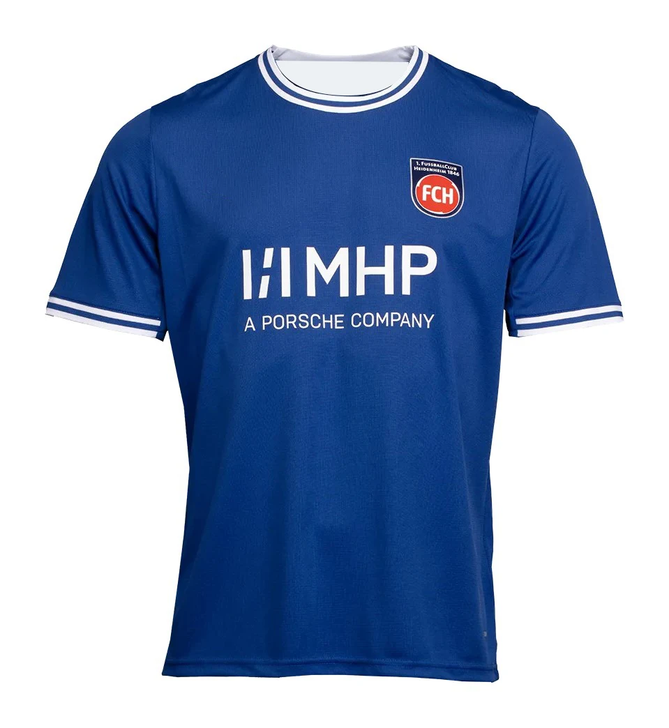 FC Heidenheim 2026/27 Saison Heimtrikot, 3D-Druckdesign Schnell Trocknendes Atmungsaktives T-Shirt, Herren und Damen Mesh Fußball-T-Shirt – Detail 4