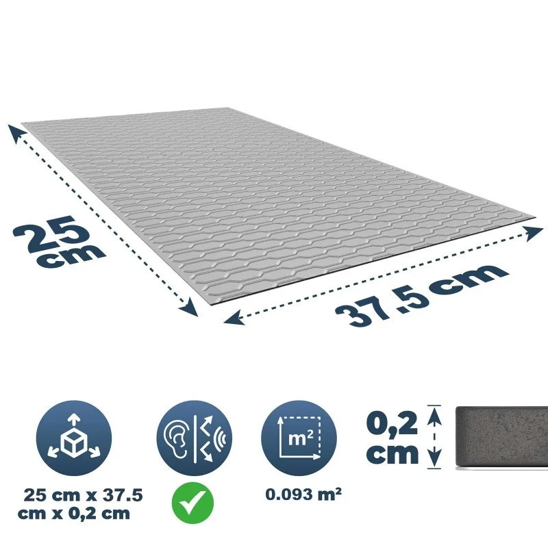 1pc Car Sound Deadening Self Adhesive Mat 2mm Sheets Sound Deadener Mat Noise Dampening Noise For Car CamperVan Trunk Door Floor