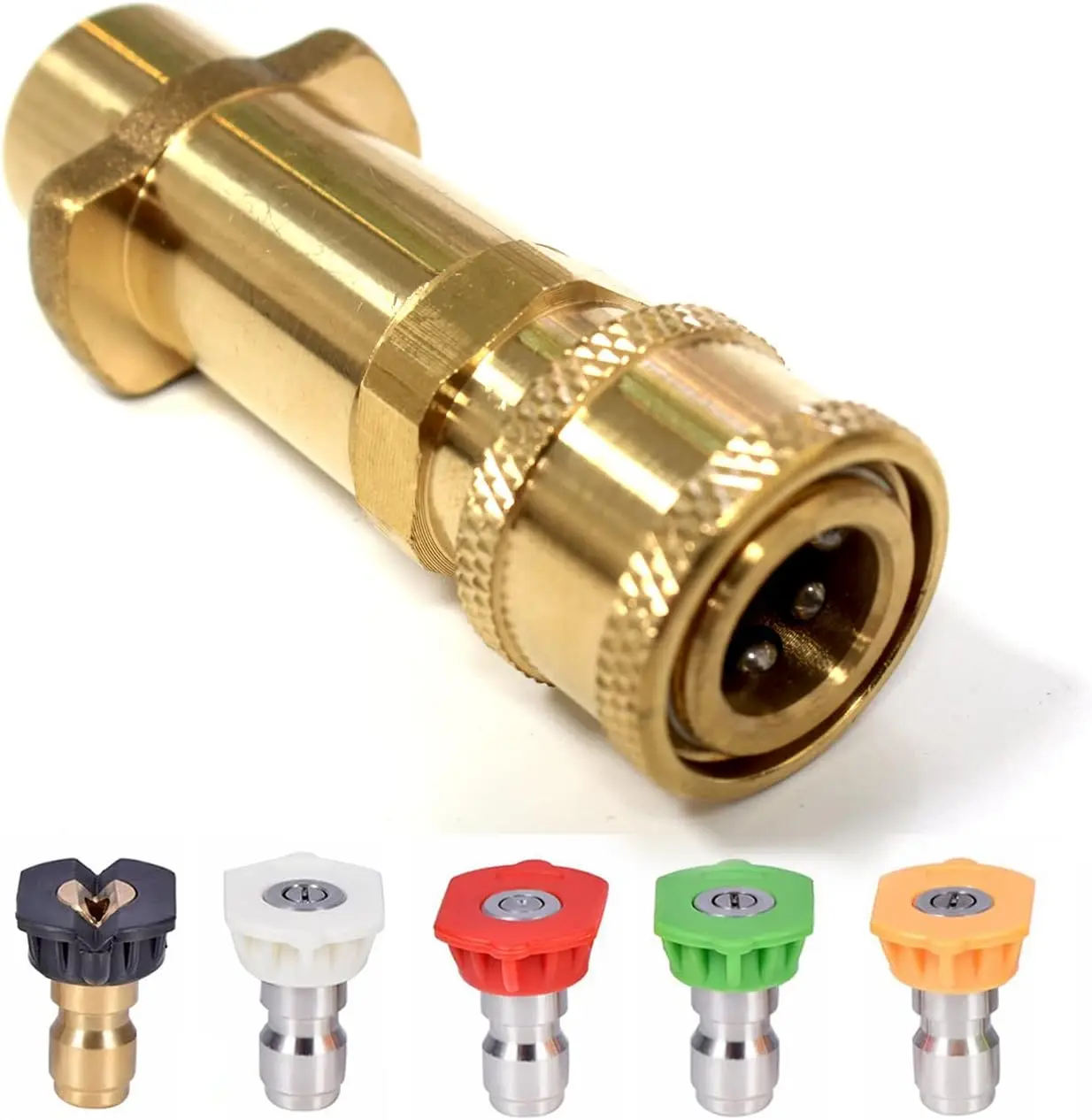 Brass Pressure Washer Gun Adapter,Short Pole for Karcher K Series,K2,K3,K4,K5,K6,K7,with 1/4