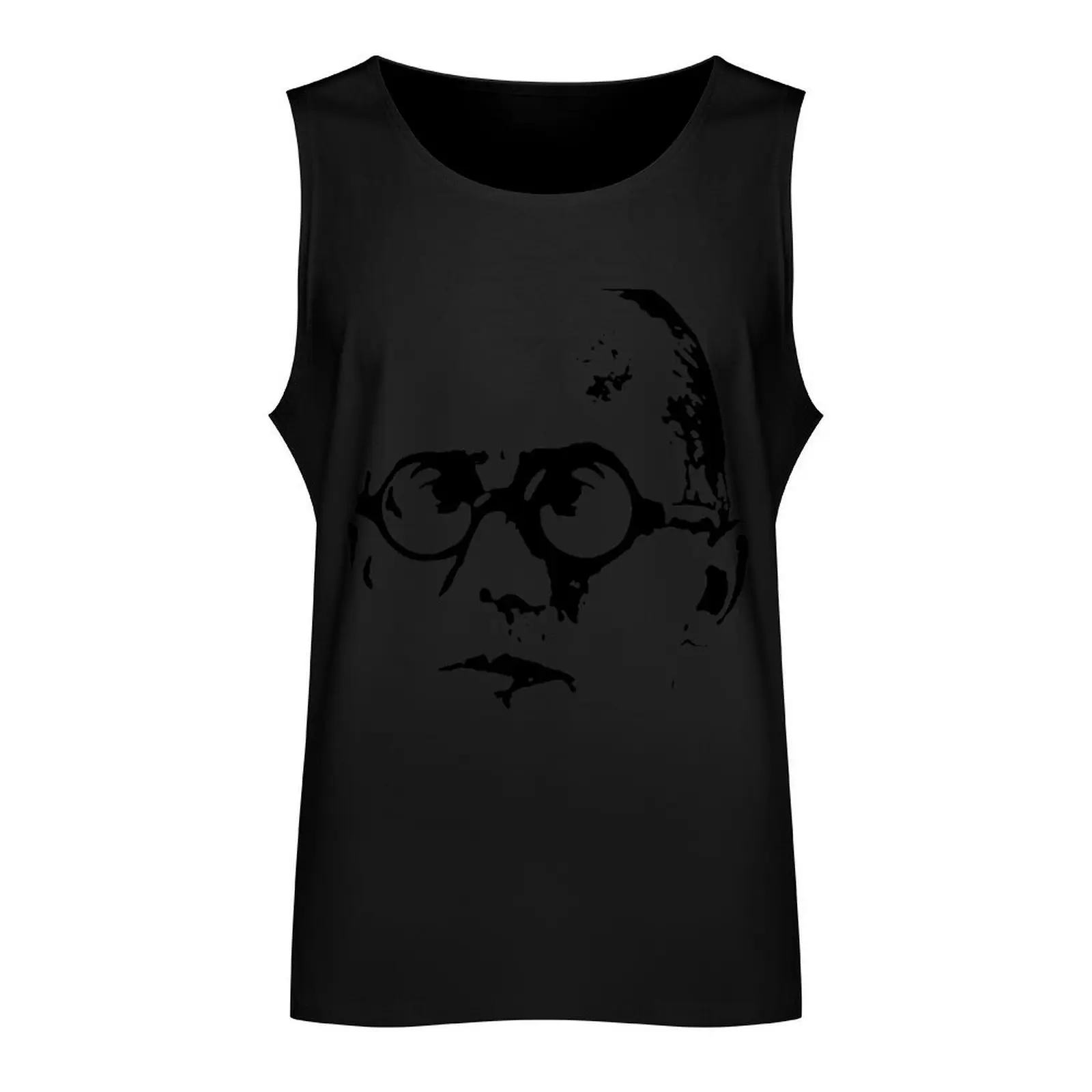 Le Corbusier - Illustration face Tank Top gym men fitness clothing for men vest for men sleeveless shirts