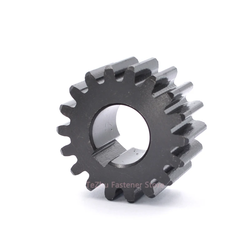 1pc 12T-21T 2M Spur Gear 45# Steel 12 13 14 15 16 17 18 19 20 21 Teeth Drive Flat Gear Keyway Bore 10/12/14/15/16/17/18/19/20mm