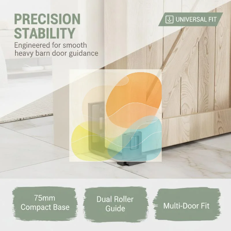 Adjustable Sliding Door Floor Guide Wall Mounted Rust Proof Waterproof for Outdoor Barn Garage Patio Sliding Door Use