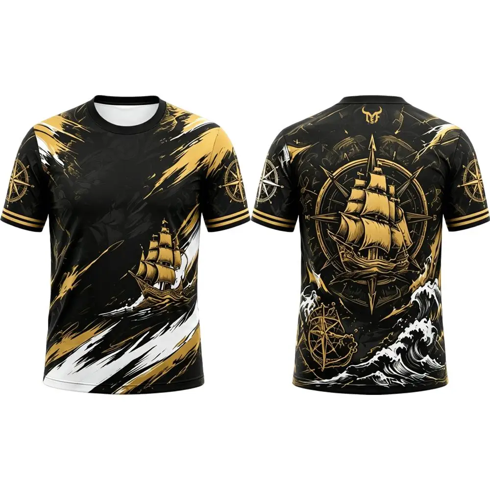 New Vintage Nautical Style T-shirt Men's summer skull Anchor graphic O-neck short sleeve top Men's Gothic casual streetwear tee view 6