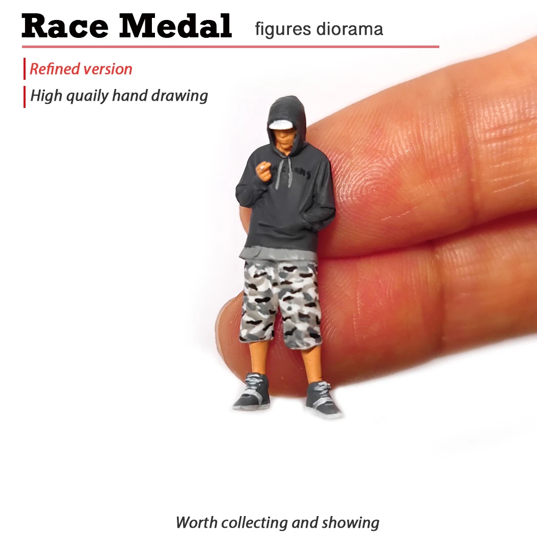 RACE MEDAL 1:64 Adult toy static handwork Cool men beautiful women motorcycle men\'s car decoration finished painting person