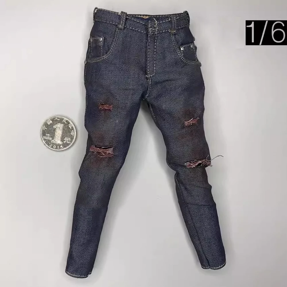 TBLeague Phicen 1/6 Action Doll Zombie Dirty Broken Pant Jeans Toys Model For 12