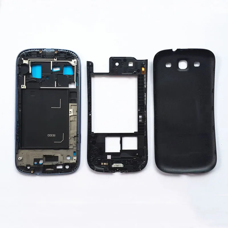 Full Housing for Samsung Galaxy S3 I9300 s3 neo 9300i 9301i Front Frame+Middle Frame+Battery Cover door Repair Parts