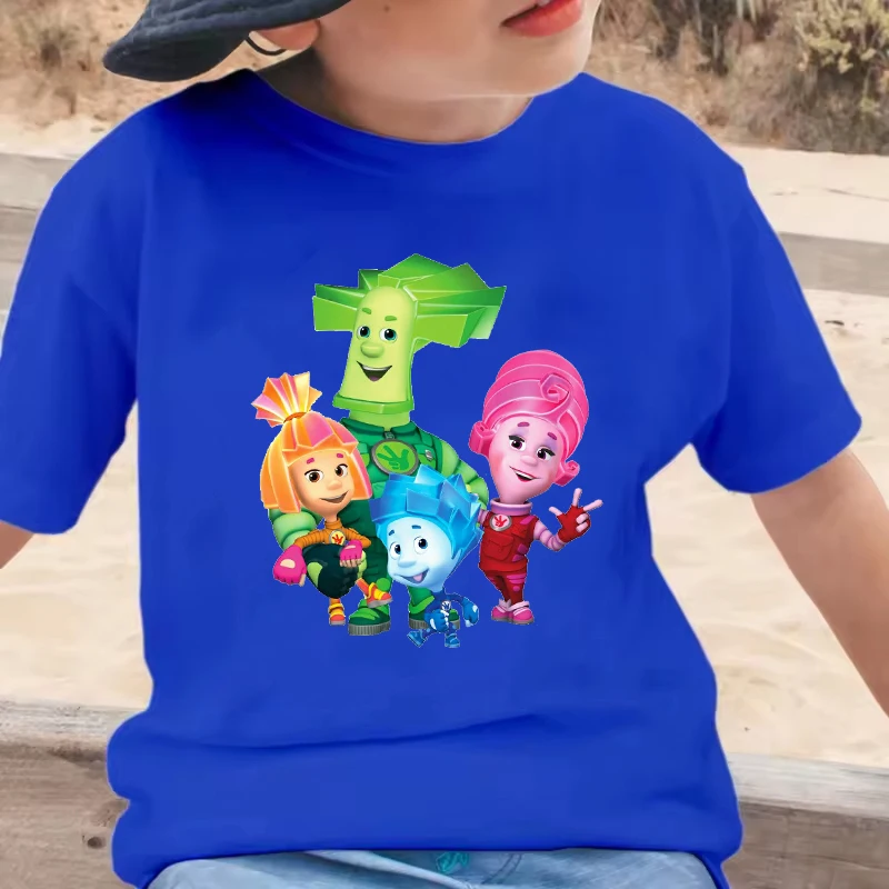 Cartoon The Fixies Graphic Kids T-shirt Fashion Casual Girls Boys Round Neck Short Sleeve Summer Cotton T Shirt Harajuku Tee