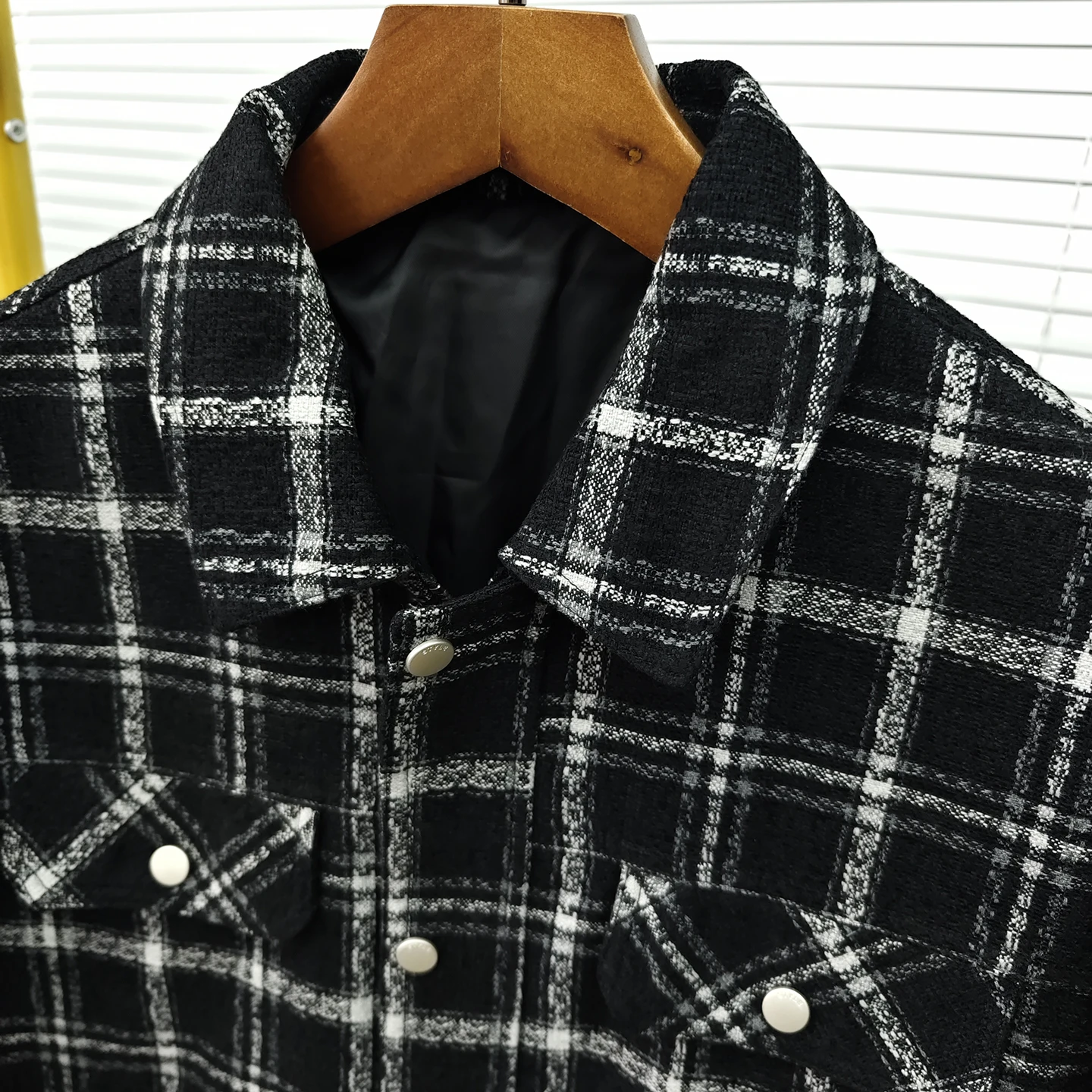 الرجال منقوشة Jaet الخريف جديد Sle Faionable عارضة irt الوقوف صالح خمر التطريز البوليستر القطن مزيج سستة Cl...