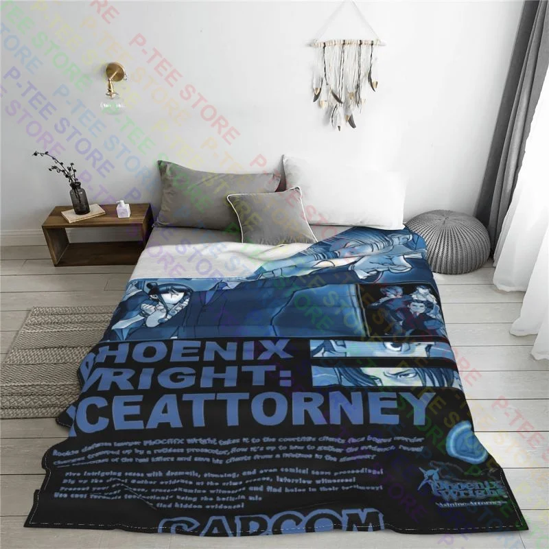 Ace Attorney Print Ad Neon Yellow Heather Blanket Shaggy Flannel Four Seasons Sofa Dedicated For Sofa Bedroom