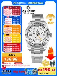 San Martin New 39mm NH34 BB GMT Automatic Mechanical Watch Sport Watch Sapphire Luminous Waterproof 100m for Men Relogio SN0054
