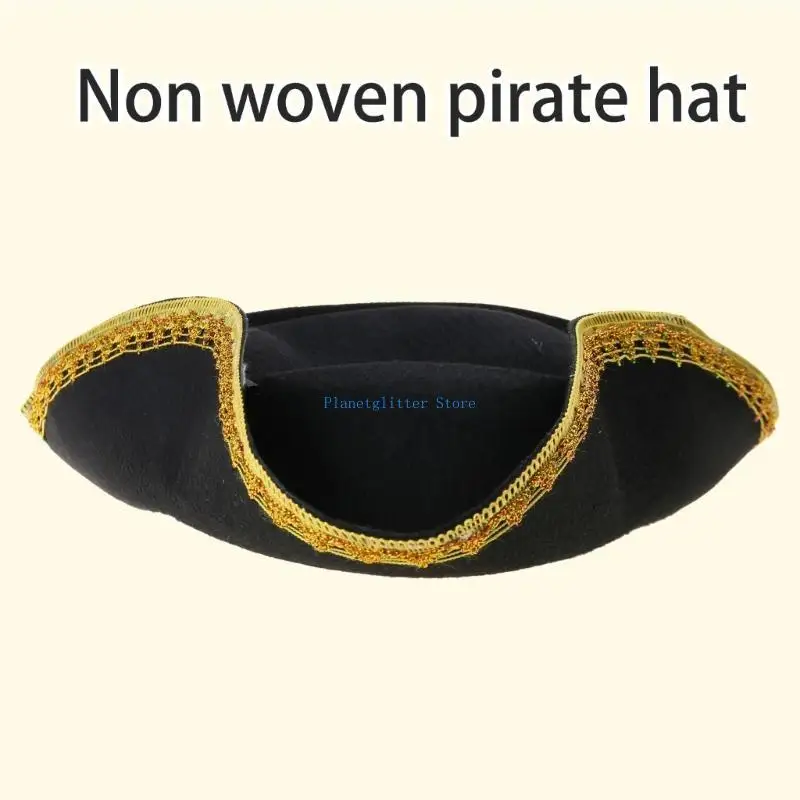 قبعة كابتن القراصنة 652B للنساء والرجال للجنسين، زي الهالوين، قبعة القرصان، قبعة الحفلات #5