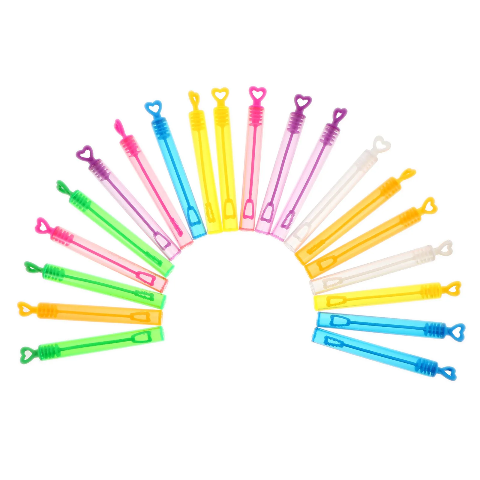 

20pcs Heart-Shaped Blowing Set Bottle Set Kids Outdoor Party Carnival Bubble Blower Bubble Blower Kit Random Color