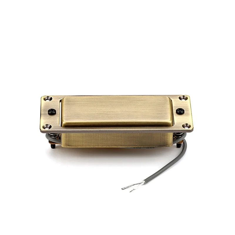 

Dropship-2X Sealed Mini Humbucker Double Coil Pickup For Electric Guitar Bronze Vintage Bronze Small LP Style Pickup With 2-Core