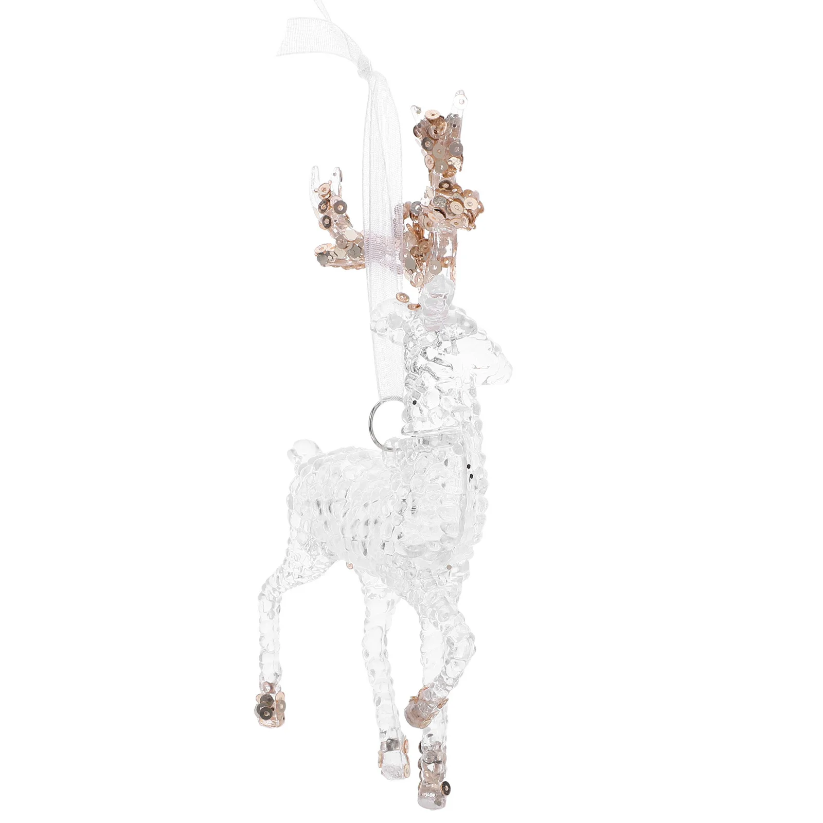 

Christmas Tree Reindeer Ornament Sparkling Acrylic Hanging Reindeer Ornament Ideal for Xmas Tree and Fireplace