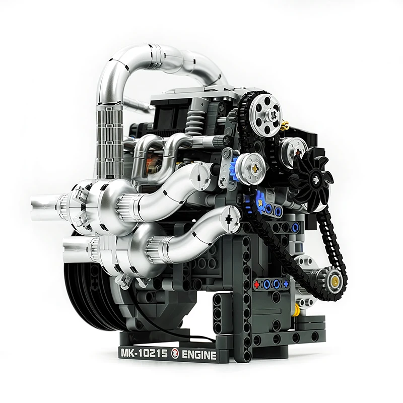 Motor de veículo técnico, brinquedos diy, supercar motorizado, molde king 10215, blocos de construção, motor de montagem, presentes de brithday para crianças
