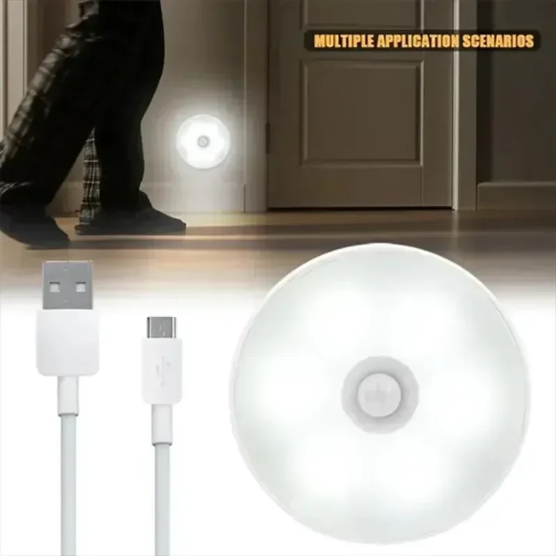 LED Night Light USB Charging Intelligent Human Induction For Bedside Cabinet Home Wardrobe Motion Sensor Light Led Lamp!!!!