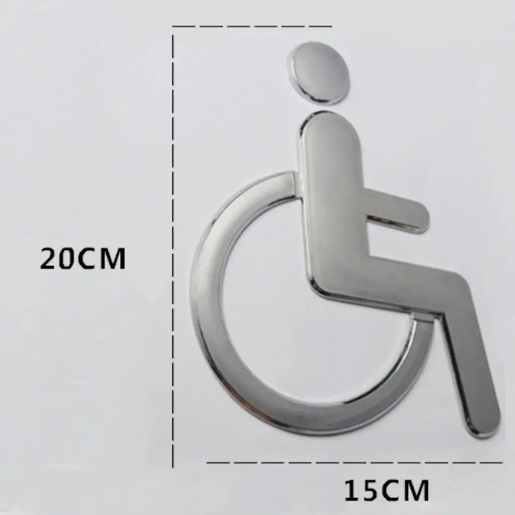 Wall Art Decor Disability Sign Custom Design Sticker ABS Plastic Plaque for Indoor Outdoor Area