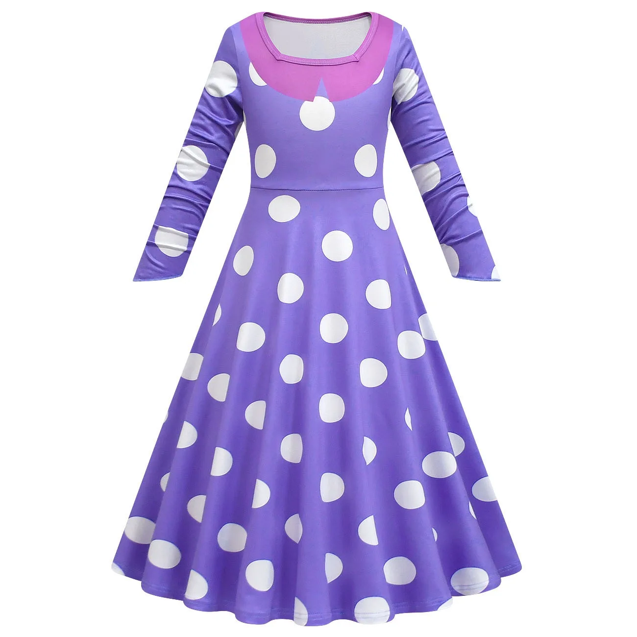 Girls cosplay I-inside-out 2 envy Long Sleeveless Baby Evening Dress Teenage Girls Dance Princess Dress kids halloween costume