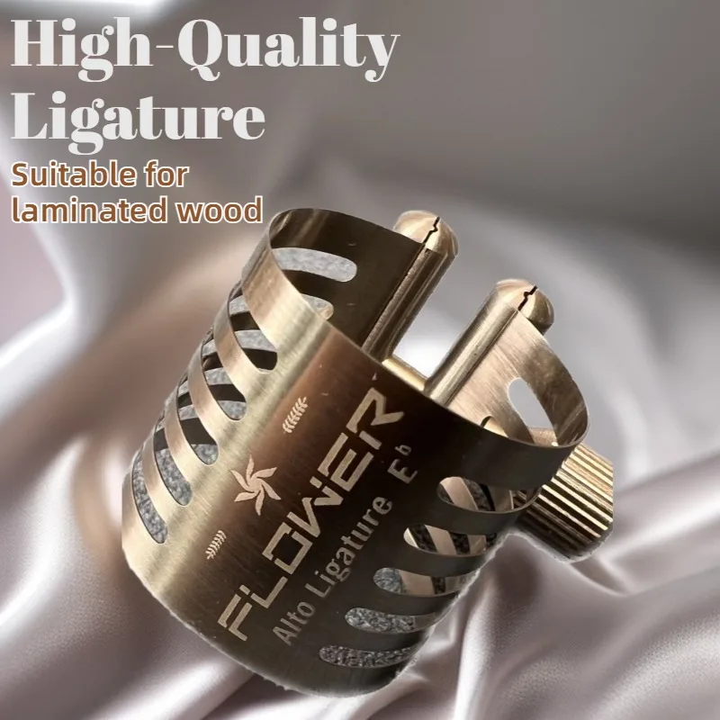 

Лигатура для саксофона из нержавеющей стали, высококачественная регулируемая трудосберегающая стабильная лигатура для саксофона, аксессуар для музыкального инструмента