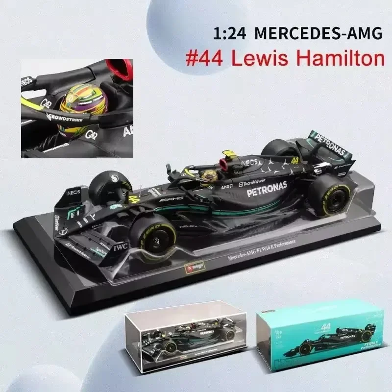 میں اسٹاک 1:24 2023 Bburago F1 Miniature Ferrari Sf23 Red Bull Rb19 Amg Benz W14 Alloy Miniature Diecast ماڈل کرسمس کڈ گفٹ