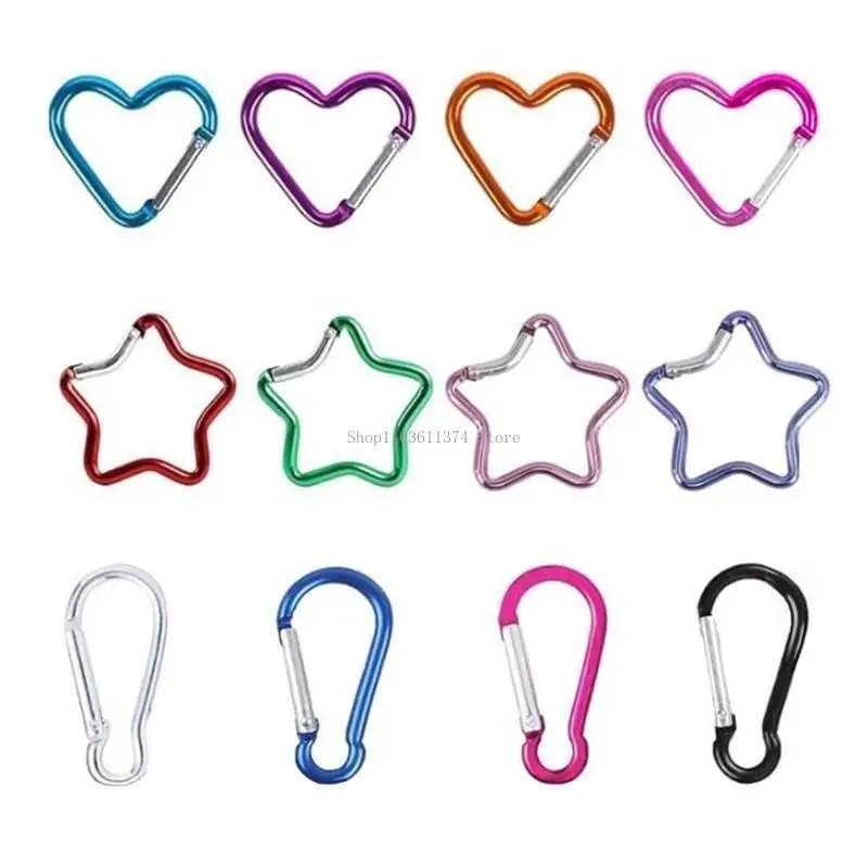 

12pcs Light weight Aluminum Carabiner Clip Backpacks Climbing Carabiner Clip for Outdoor Activity and Everyday Use