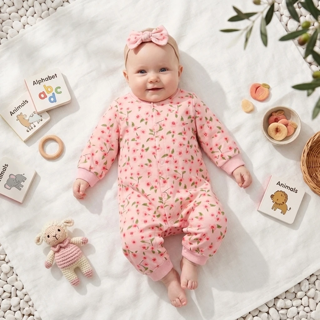 Toddlers Clothing Spring Autumn Long Sleeve Baby Girls Sweet Rompers Cute Floral