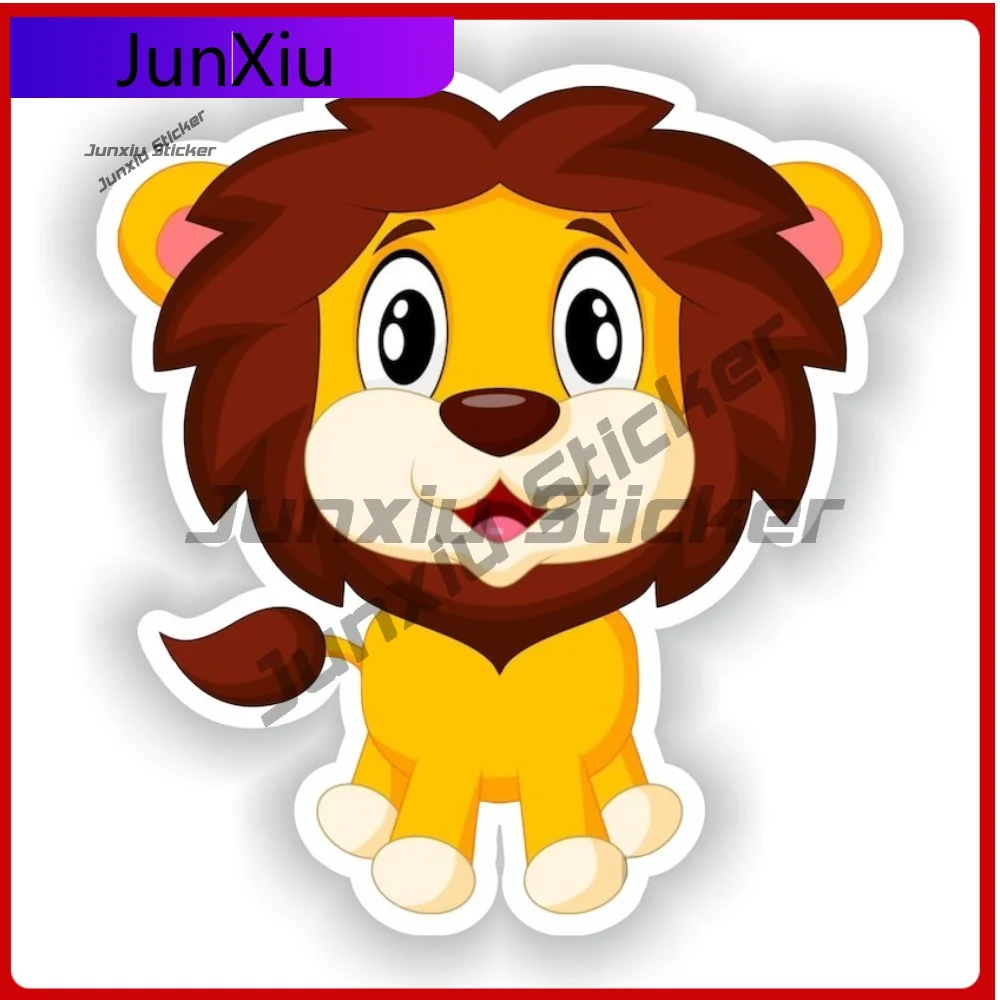 Cartoon Lion Vinyl Decals Cool Animals Sticker Graphic Car Decoration Accessories For Men Boat Decals Vinyl Custom Waterproof