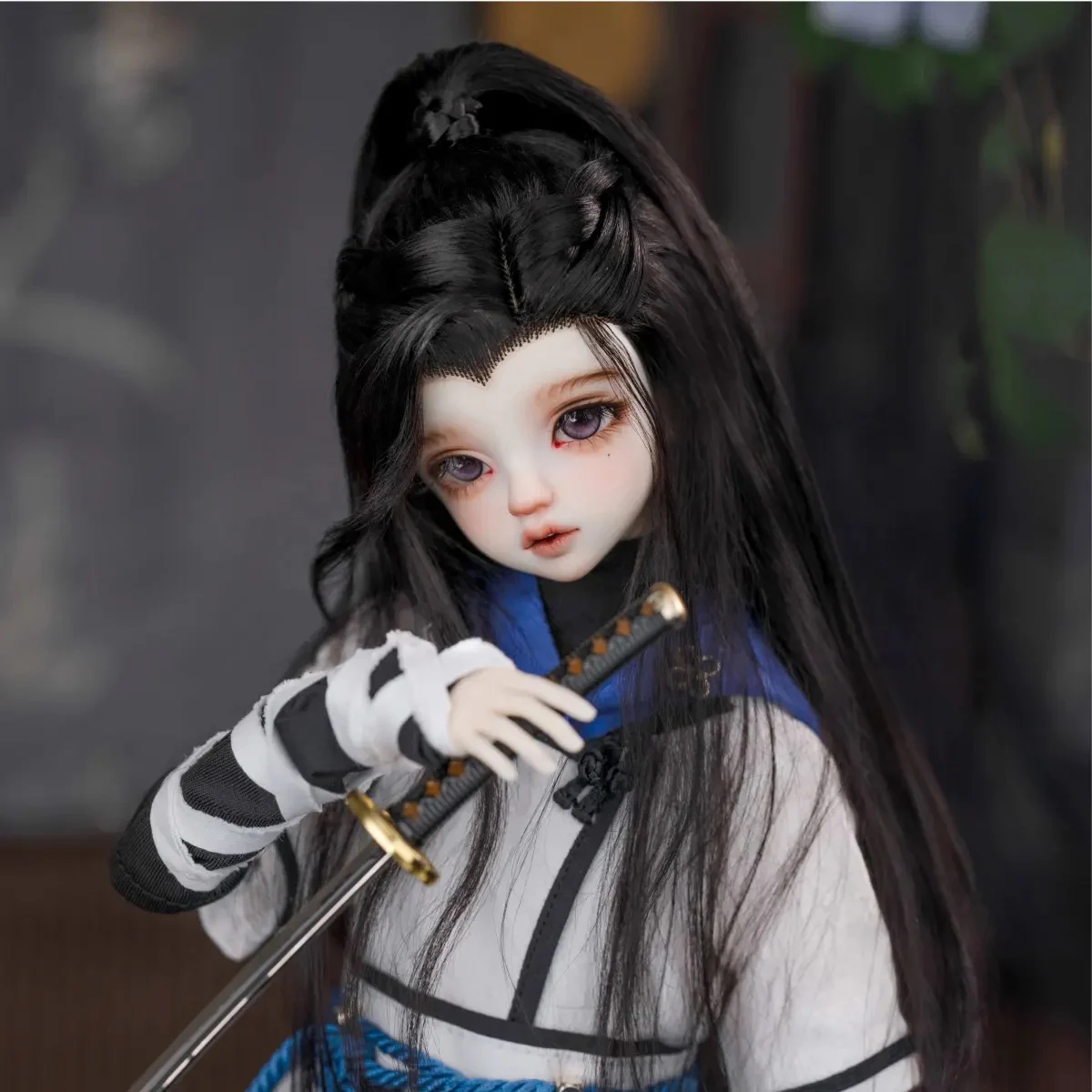 1/4 1/3 Scale BJD Doll Wigs Ancient Costume Chinese Hanfu Long Hair Samurai Wig For SD13 Girl SSDF ID72 Uncle Accessories A1934