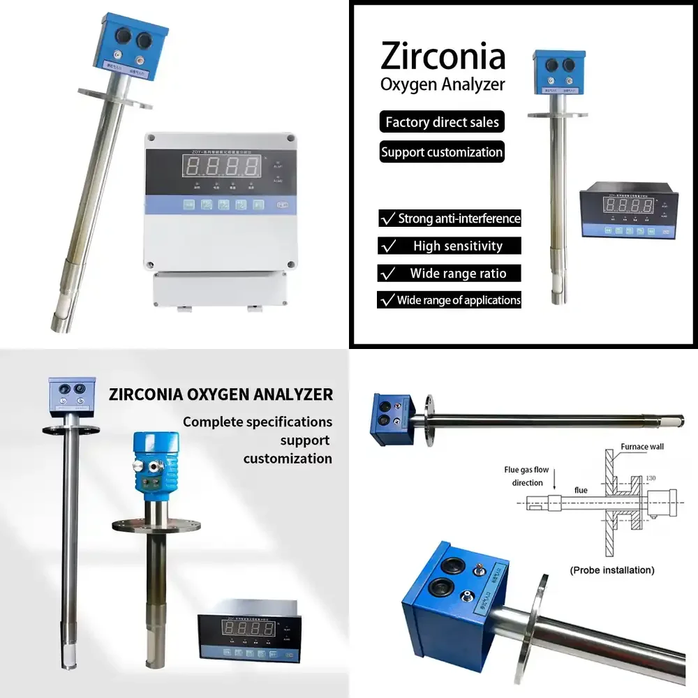 

Промышленный зонд для анализа дымовых газов котлов (0-25%) для экологического контроля