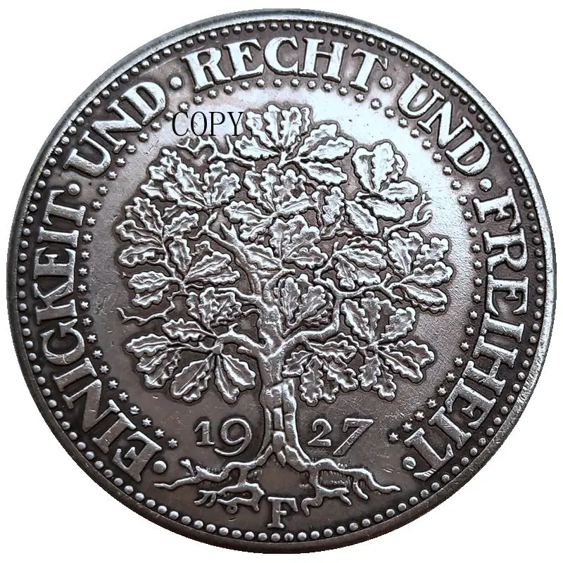 Reproduction Silver Plated Germany 5 Reichsmark 36mm Decorative Commemorative Coin