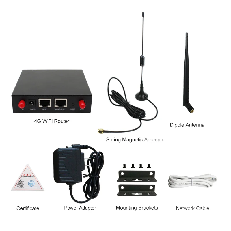 RTS Factory 2 منفذ إيثرنت 2.4G Wi-Fi 300Mbps 4 G Lte موزع إنترنت واي فاي لاسلكي Vpn أجهزة توجيه خلوية 4G صناعية