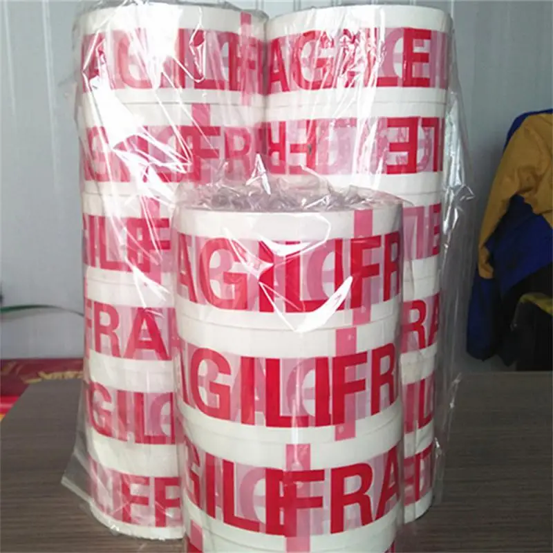 1/Roll 70*4.8cm Red Safety Warning Fragile Barrier Remind Sticker Work Safety Adhesive Tapes For Mall Store School