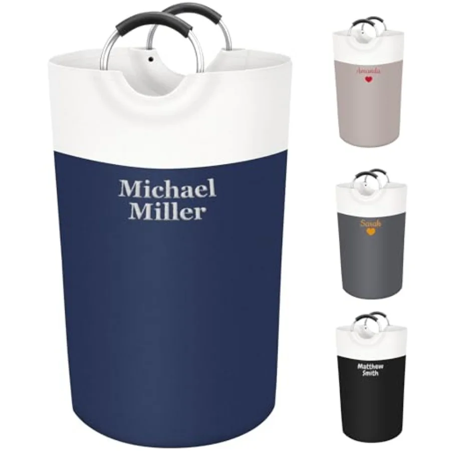 

Personalized Laundry Basket Embroidered Travel Laundry Hamper Collapsible Laundry Baskets for College Dorm Dirty Clothes Hamper