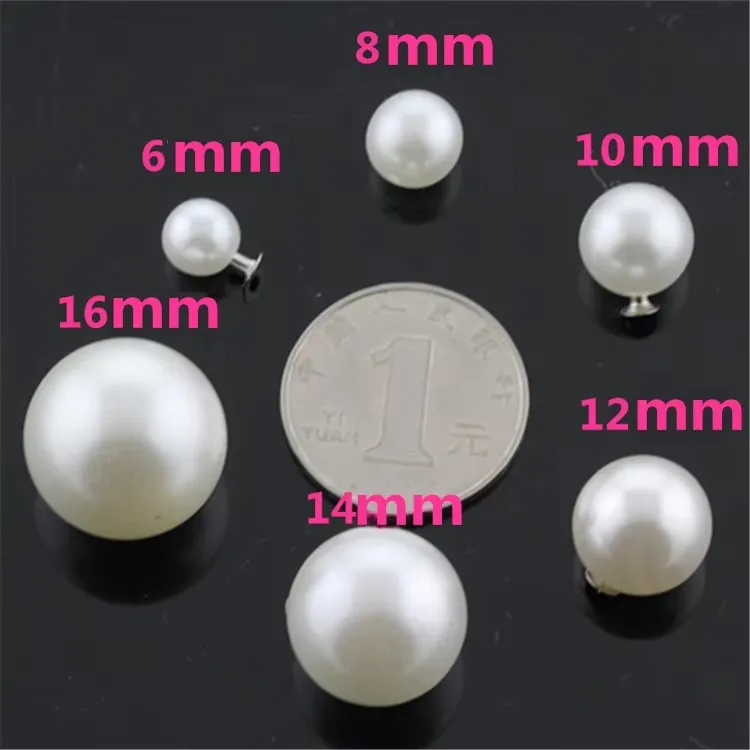 1 Set Fake Pearl Rivets Buttons Cloth Pants Bag Shoes Decoration DIY Clothes Accessories 6/8/10/12/20mm