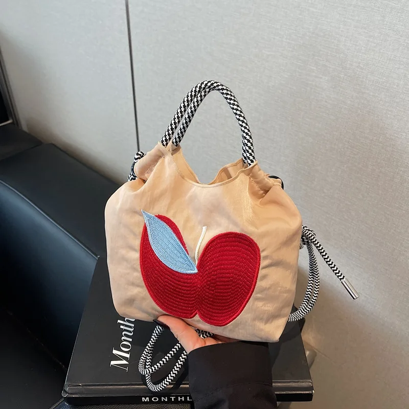 

FEILER Spring and Summer Crossbody Bag Mobile Phone Cute Girls 2025 New Handbag Canvas Bag Fruit Embroidery Shoulder Tide Bag