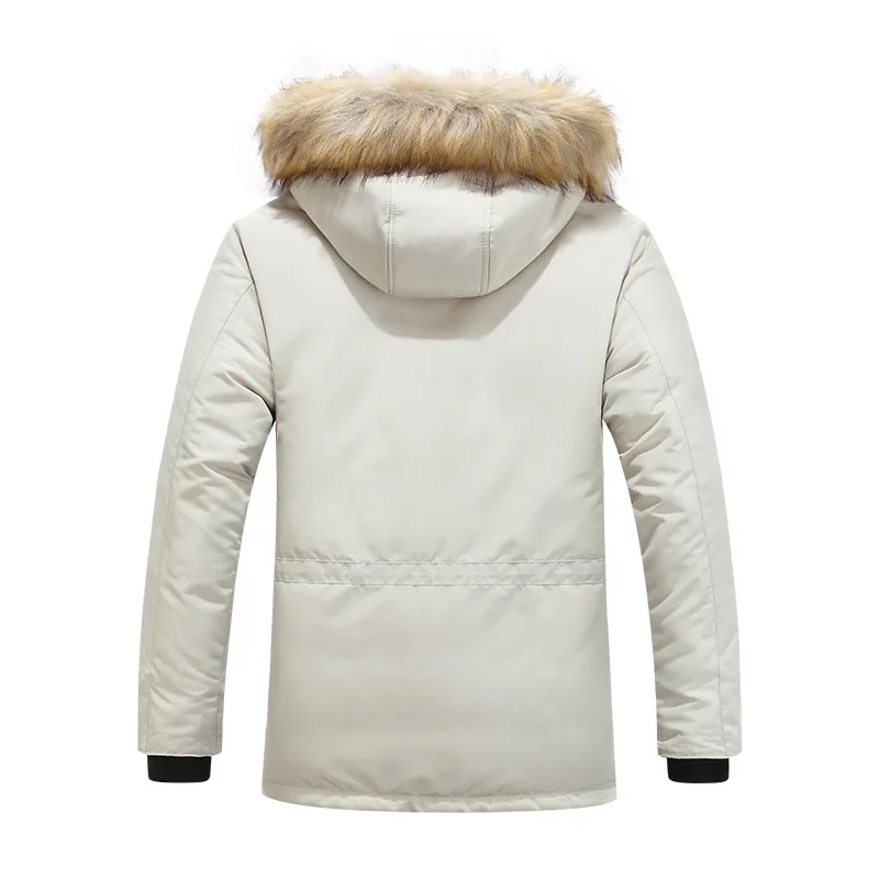 Merk Winter Fur Hooded Parka Mannen Eendendons Sneeuw Jas Winddicht Jassen Verdikte-30 Graden Warm Houden Outdoor Bovenkleding m-6XL