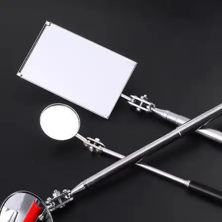 

Square/Round 360 Degree Rotatable Angle Mirror Extendible Inspection Stainless Steel Mirror Automotive Repair Detection Tool